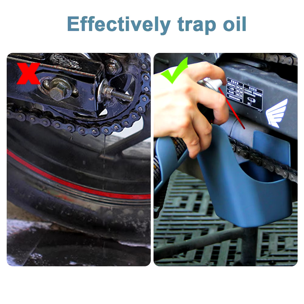 Motorcycle Bike Chain Oil Storage Tool Box Chain Cleaning Oil Splash-Proof Tool Agent Widely Used Chain Oil Anti-Spray Tool