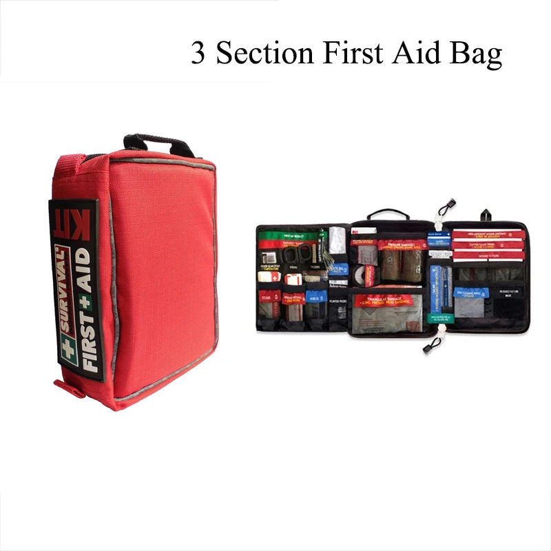 Portable Molle First Aid Kits Waterproof Medical Bag for Hiking Camping Cycling Travel Emergency Survival Kit Rescue Treatment