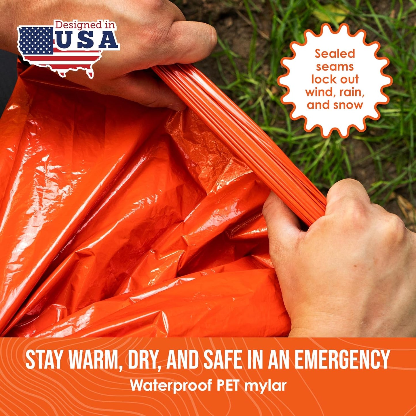 Life Bivy Emergency Survival Sleeping Bag Thermal Bivy - Use as Emergency Bivy Sack, Survival Sleeping Bag, Mylar Emergency Blanket