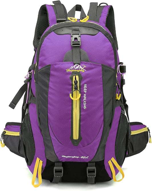 Hiking Backpack, 40L Waterproof Travel Backpack, Lightweight Hiking Backpack for Women Men, Hiking Daypacks for Camping, Travel, Climbing